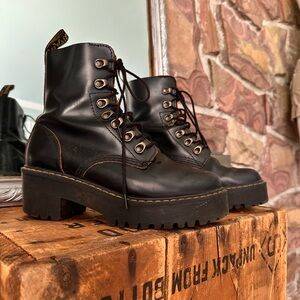 Dr. Martens Women's Leona Leather Heeled Boot (US 7